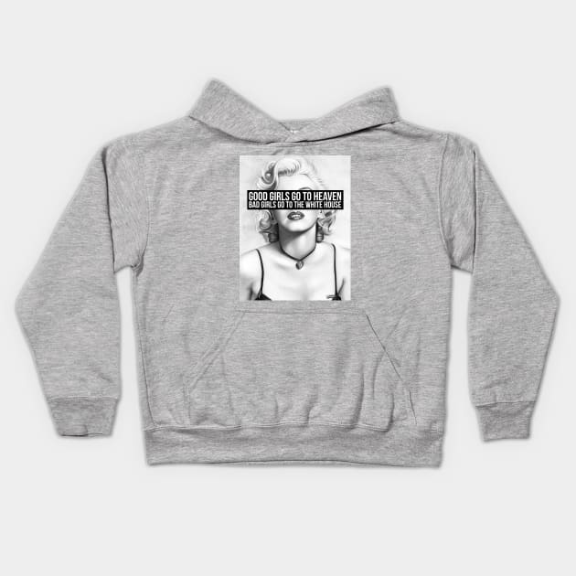 Good girls go to heaven Kids Hoodie by hoopoe